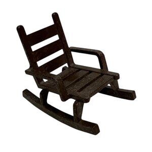 Vintage Playmobil Geobra Rocking Chair Brown 2 x 2" Western Farmhouse